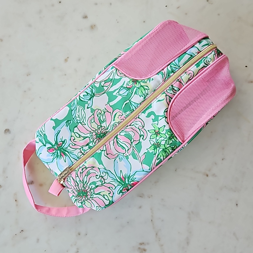 Lilly Pulitzer Travel Shoe Bag Spearmint Blossom